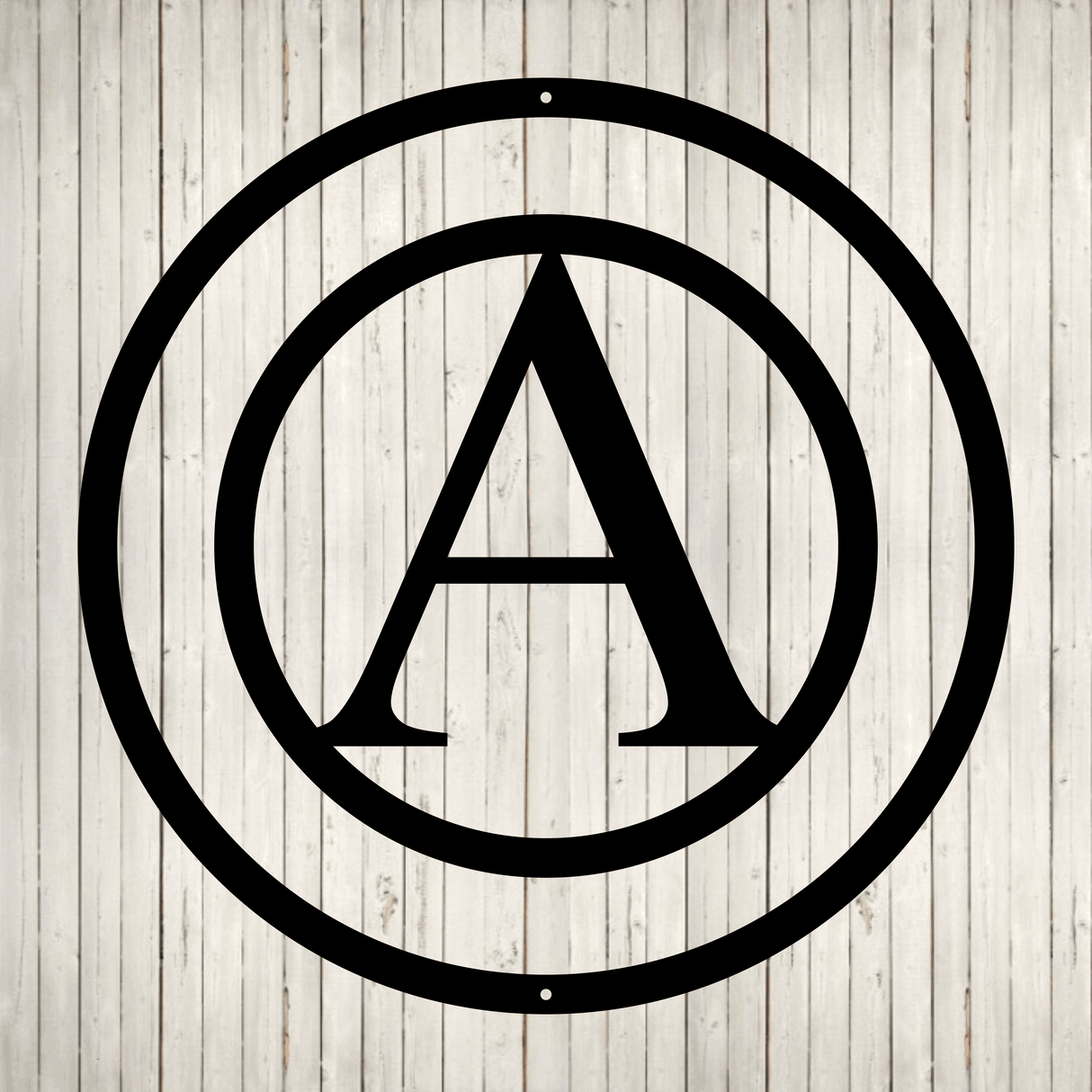 Circled Initial with Last Name and Est. Date