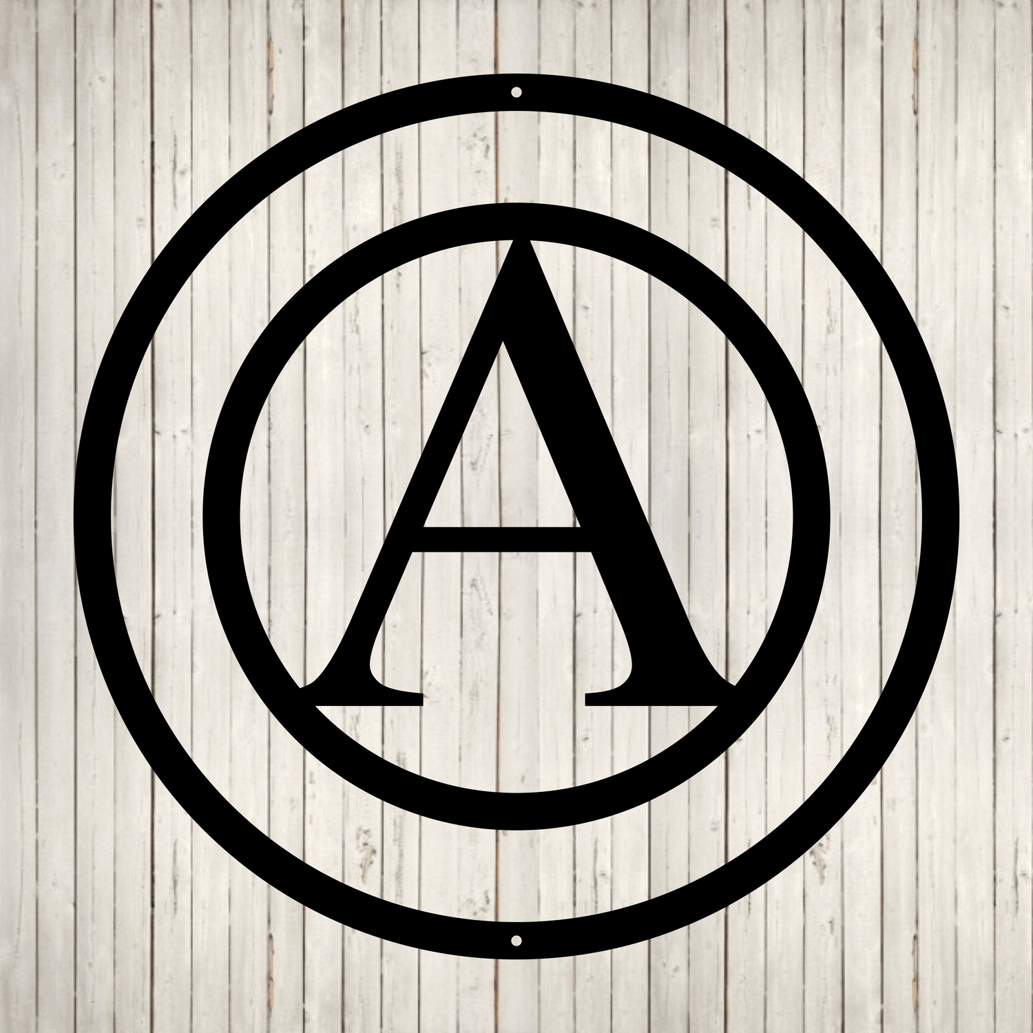 Circled Initial with Last Name and Est. Date