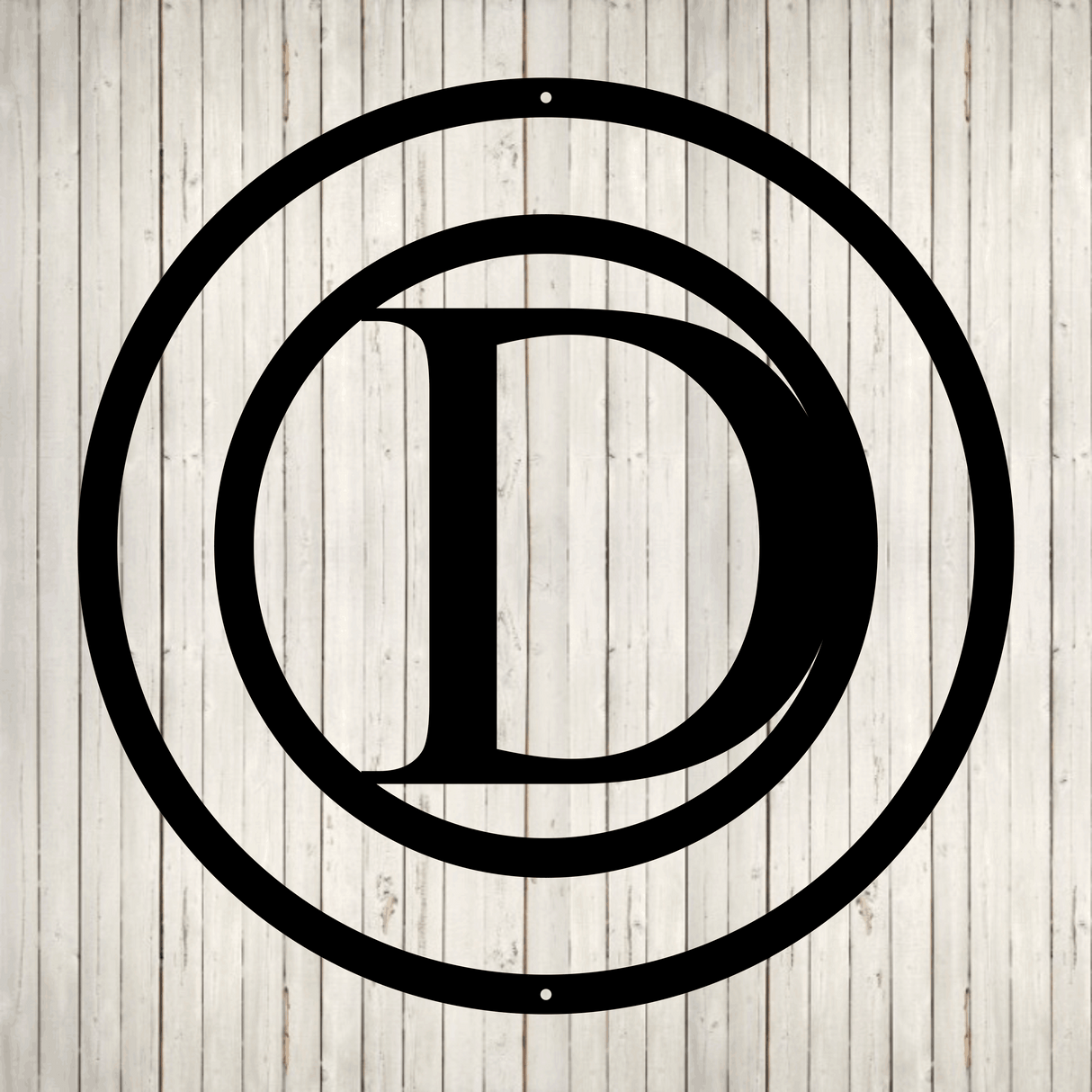 Circled Initial with Last Name and Est. Date