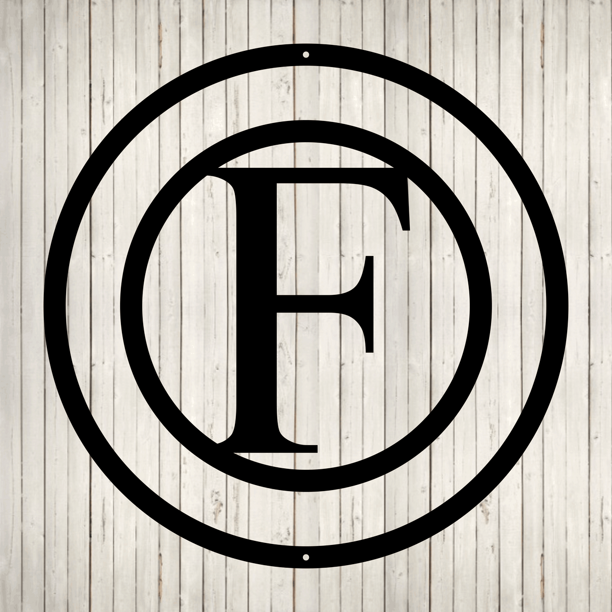 Circled Initial with Last Name and Est. Date