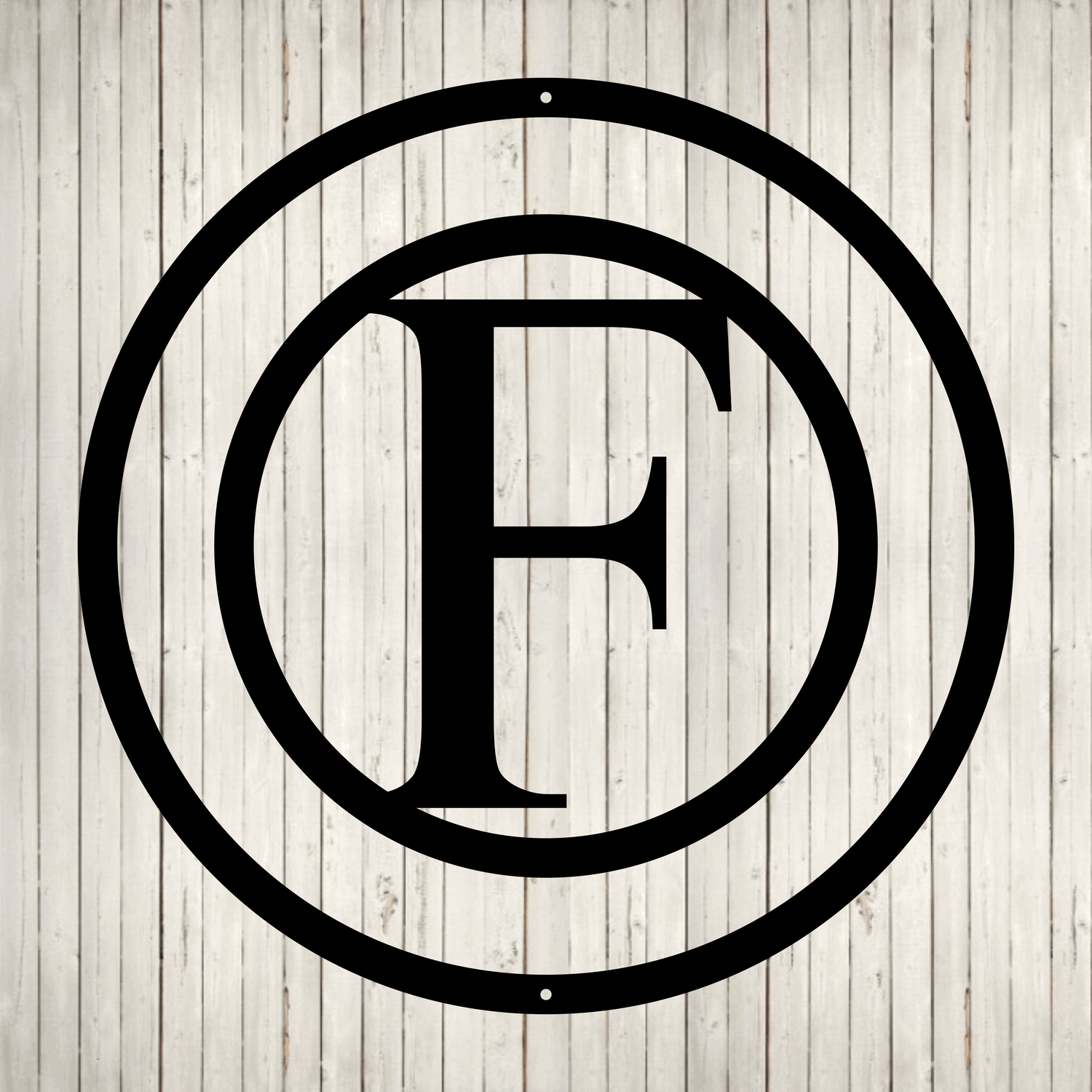 Circled Initial with Last Name and Est. Date