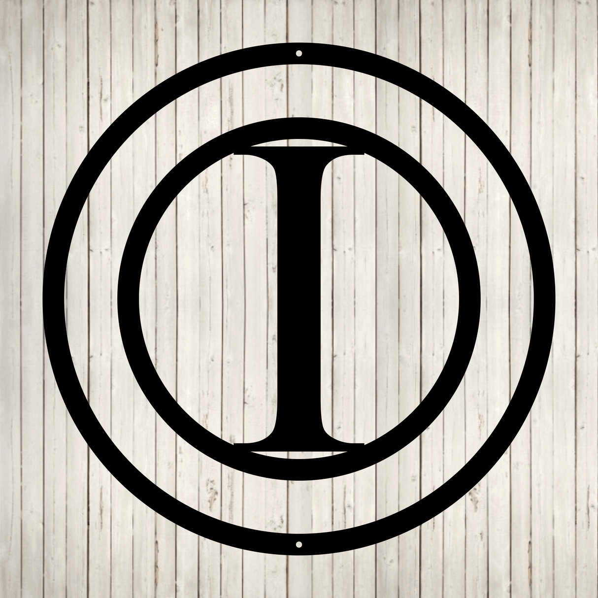 Circled Initial with Last Name and Est. Date