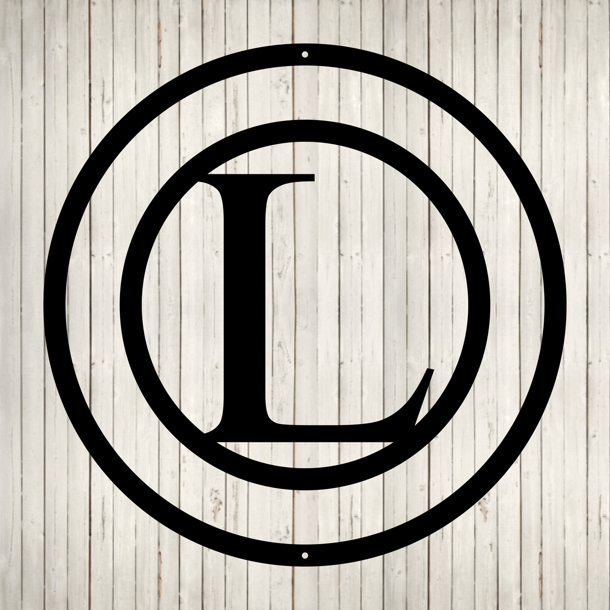 Circled Initial with Last Name and Est. Date