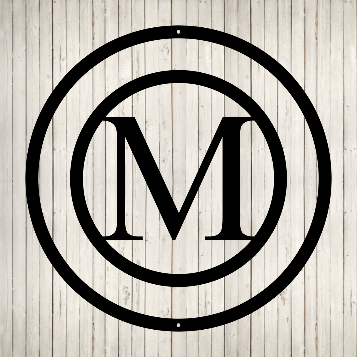Circled Initial with Last Name and Est. Date