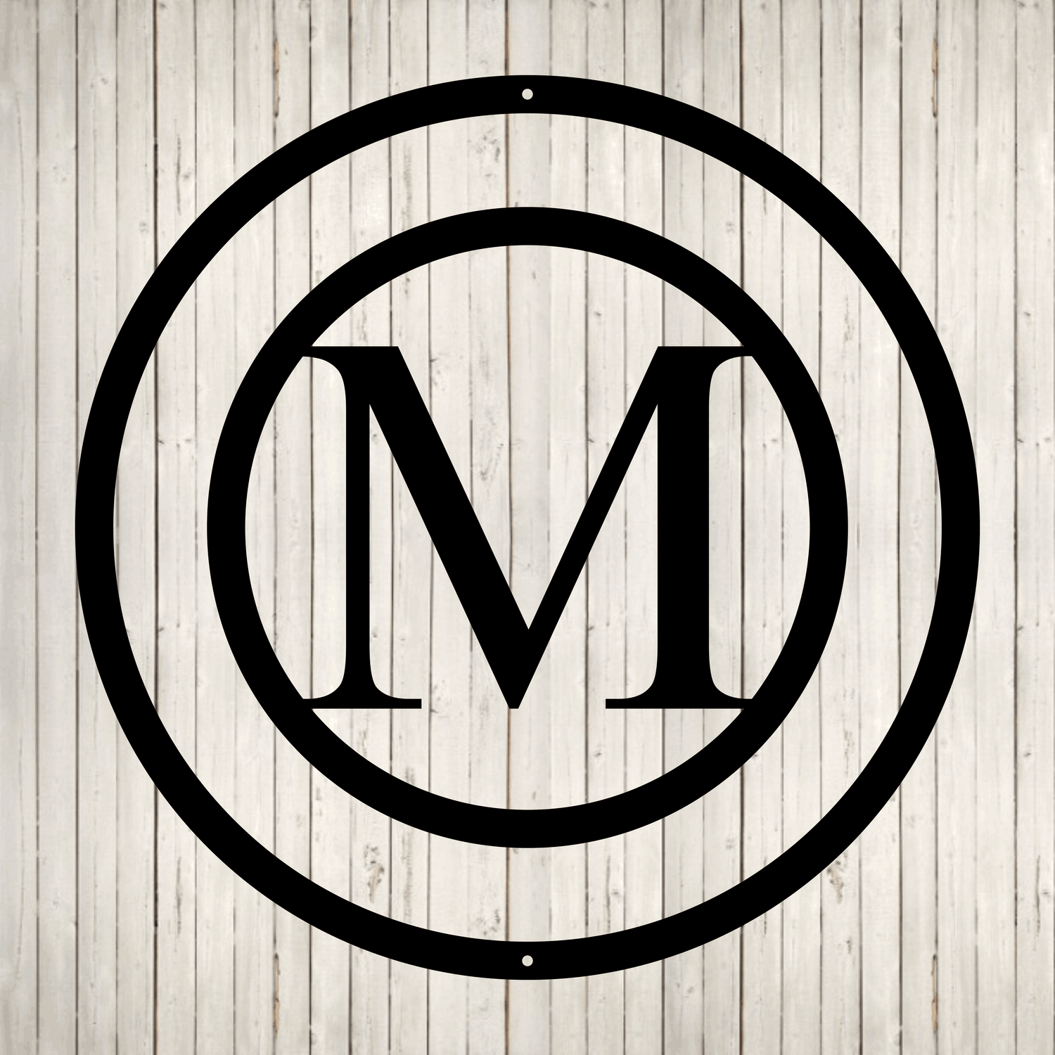 Circled Initial with Last Name and Est. Date