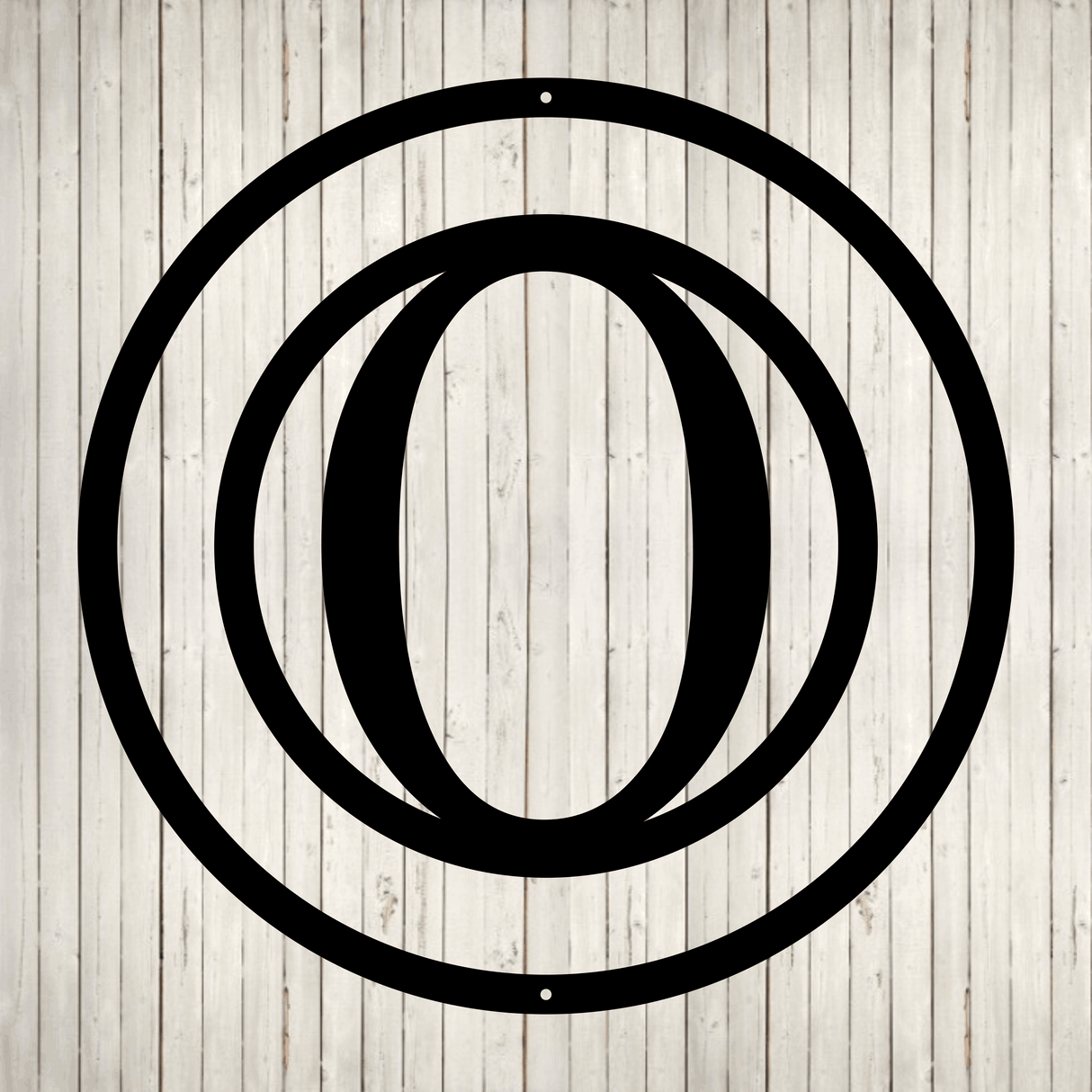 Circled Initial with Last Name and Est. Date