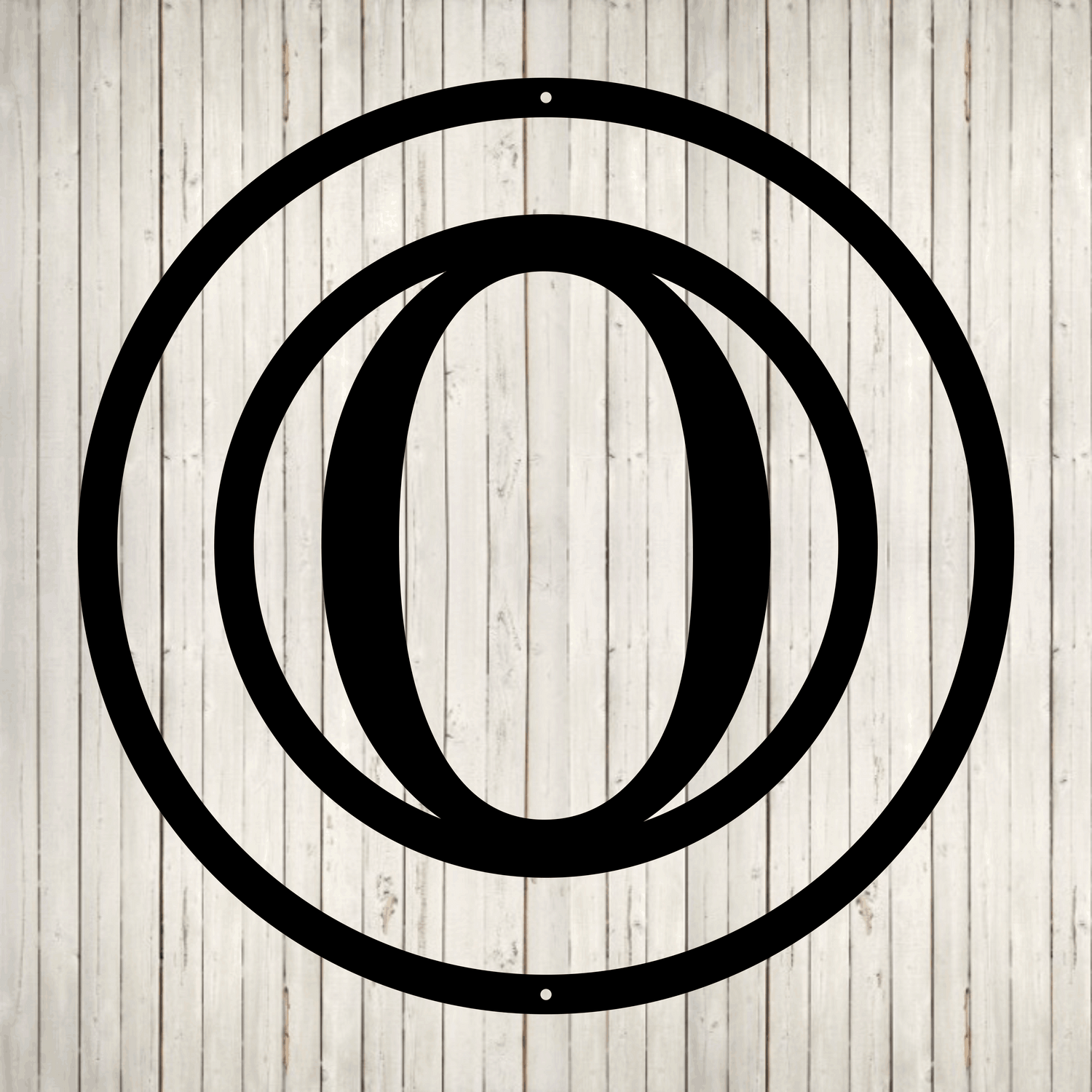Circled Initial with Last Name and Est. Date