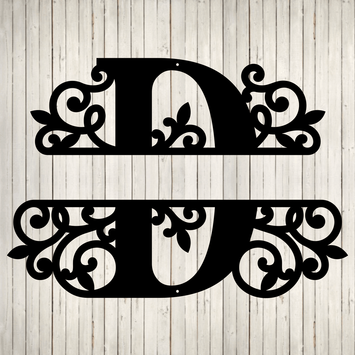 Initial and Last Name Surrounded with Thick Swirls