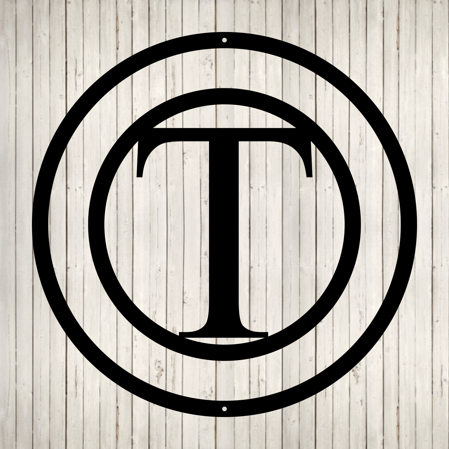 Circled Initial with Last Name and Est. Date