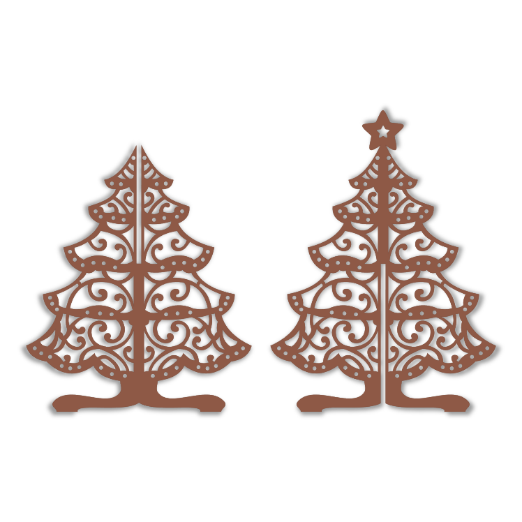 3D Star Topped Christmas Tree