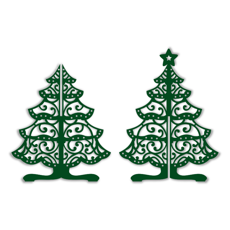 3D Star Topped Christmas Tree