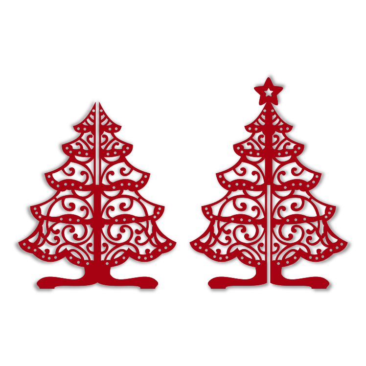 3D Star Topped Christmas Tree