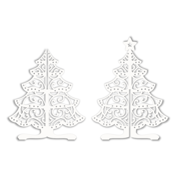 3D Star Topped Christmas Tree