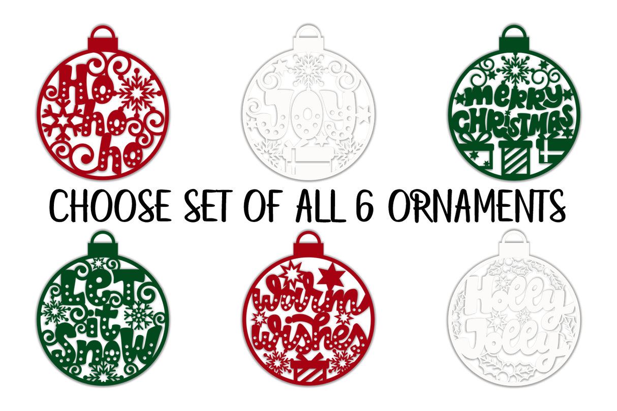 Christmas Bulb Set of All 6