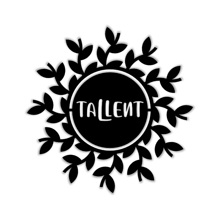 Circle with Name and Leaves