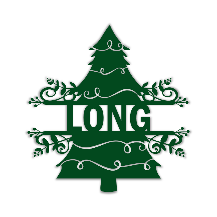 Custom Text Split Christmas Tree