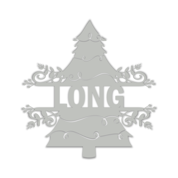 Custom Text Split Christmas Tree