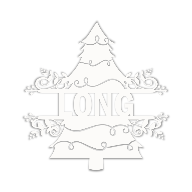 Custom Text Split Christmas Tree
