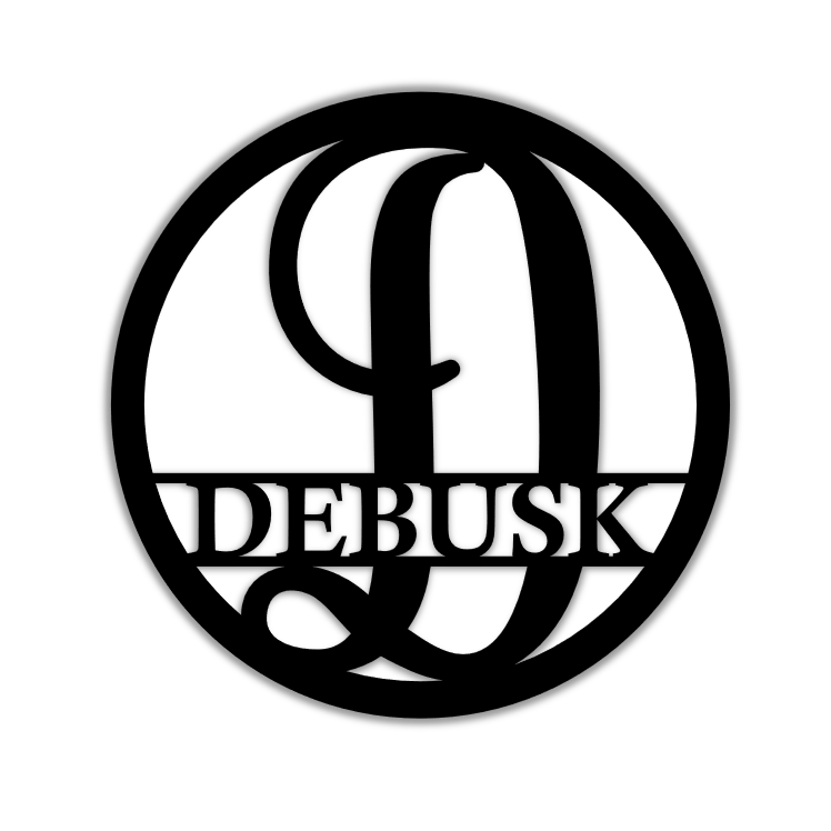 Initial and Last Name in a Circle