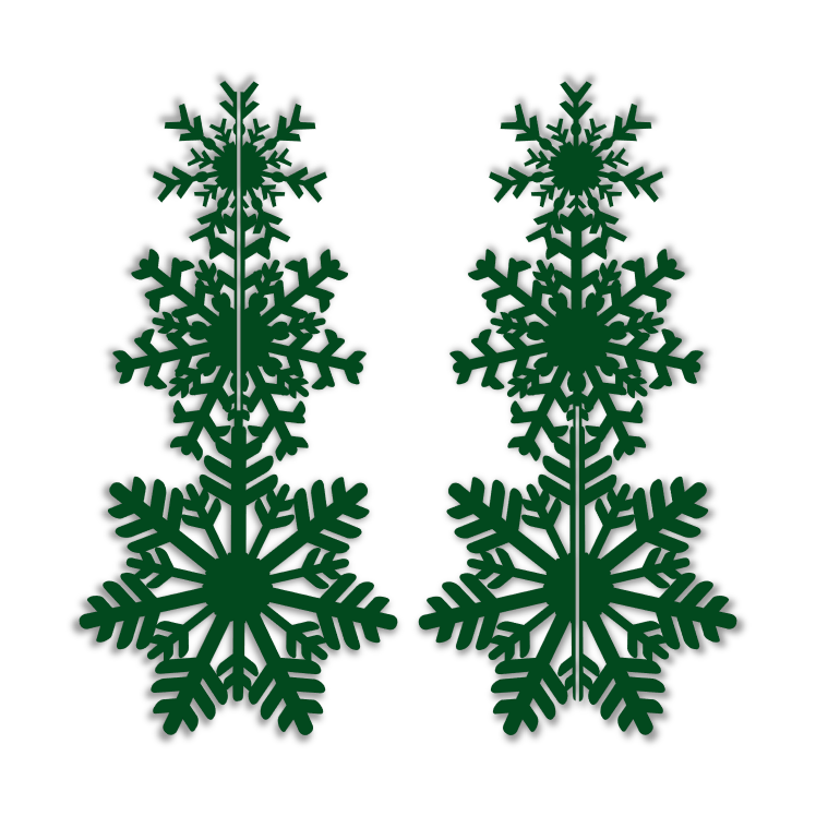 3D Snowflake Christmas Tree