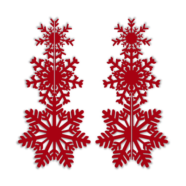 3D Snowflake Christmas Tree