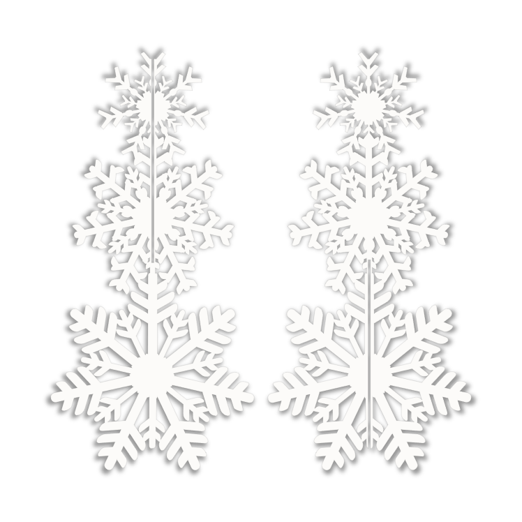 3D Snowflake Christmas Tree