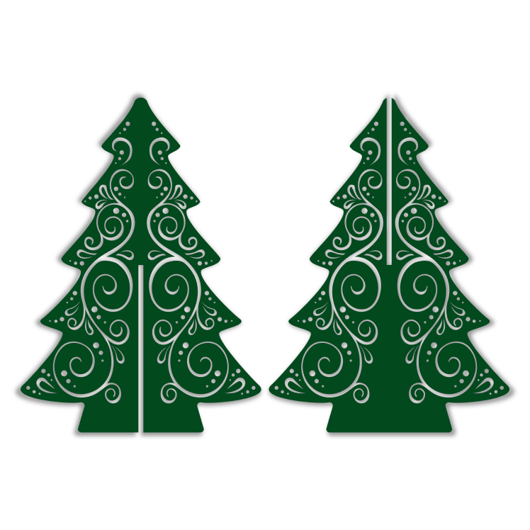 3D Swirly Christmas Tree