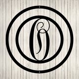 Swirly Circled Initial with Last Name and Est. Date