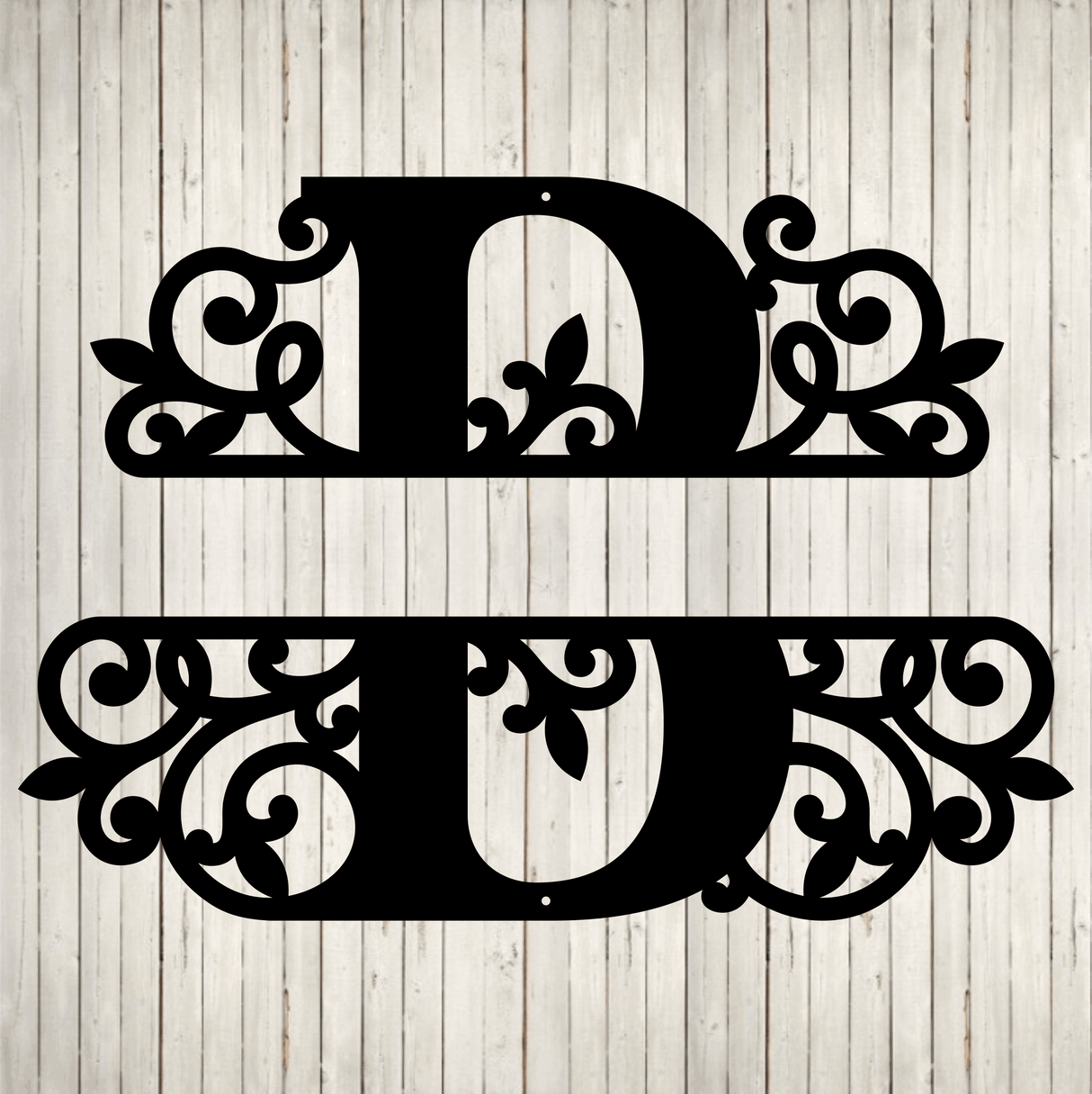 Initial and Last Name Surrounded with Thick Swirls