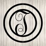 Swirly Circled Initial with Last Name and Est. Date