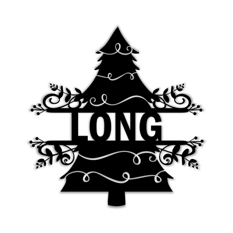 Custom Text Split Christmas Tree