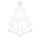 Monogram Initial Christmas Tree