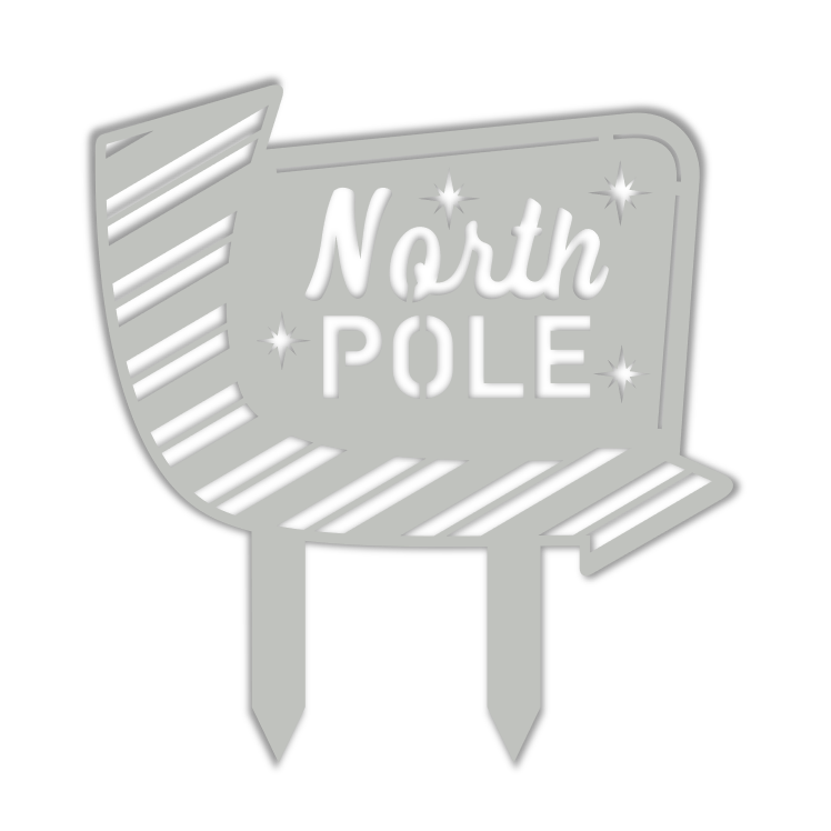 North Pole Yard Sign