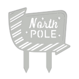 North Pole Yard Sign